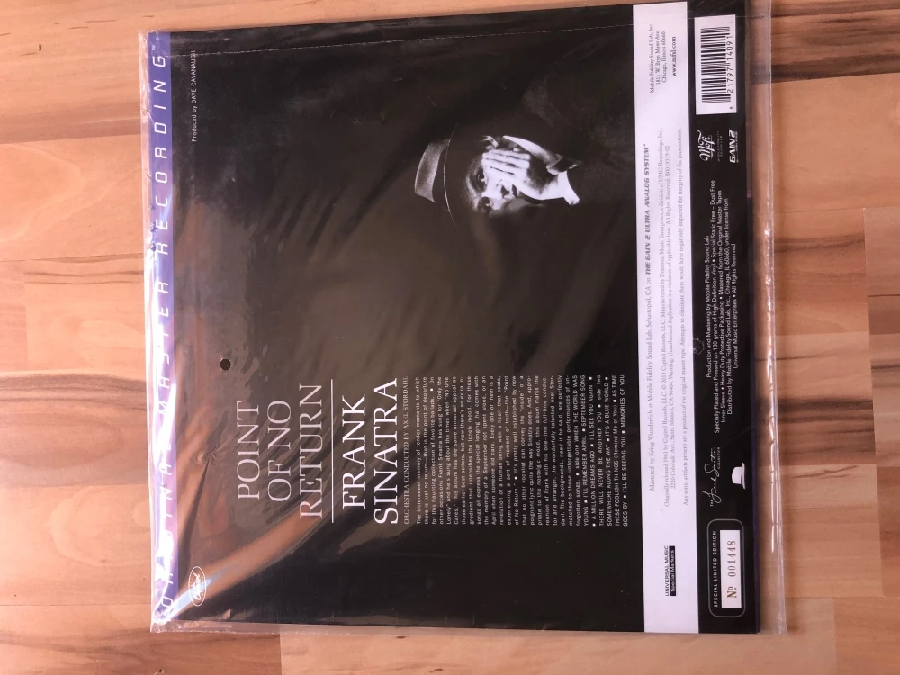 Frank Sinatra - Point Of No Return Numbered Limited Edition