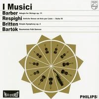 WORKS BY BARBER RESPIGHI BRITTEN AND BARTOK - I MUSICI winyl WORKS BY BARBER RESPIGHI BRITTEN AND BARTOK - I MUSICI winyl