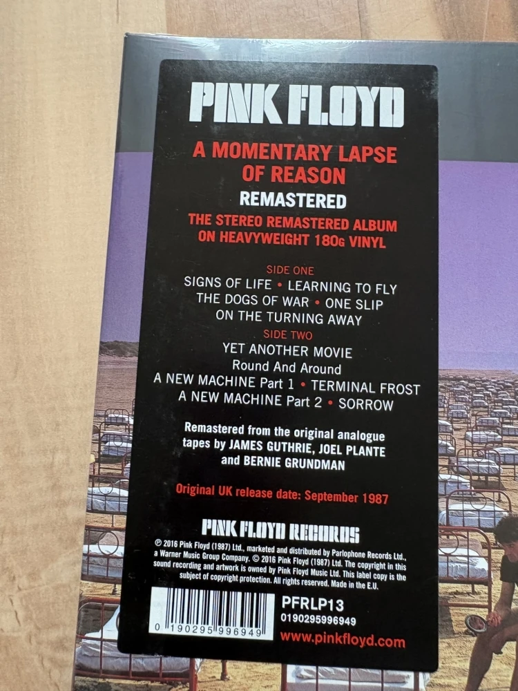 Pink Floyd - A Momentary Lapse Of Reason winyl