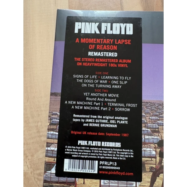 Pink Floyd - A Momentary Lapse Of Reason winyl