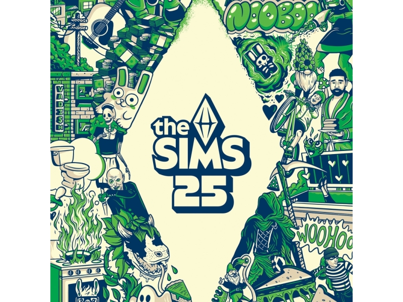 The Sims 25  (Clear with Neon Green Splatter Vinyl) winyl